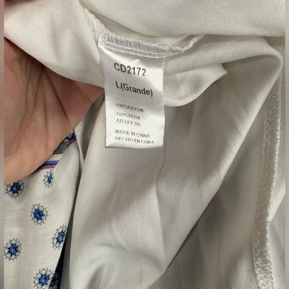 Crescent Women’s Gorgeous Kaleidoscope Pattern Open Back Maxi Dress Size Large - Picture 11 of 11